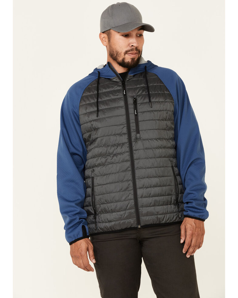 Wrangler ATG Men's All-Terrain Outrider Zip-Front Hooded Jacket , Blue, hi-res