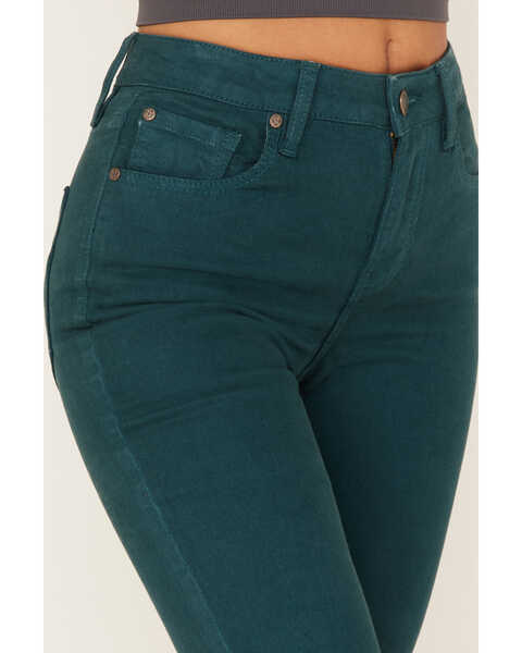 Image #2 - Shyanne Women's High Rise Super Flare Jeans, Deep Teal, hi-res