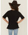 Image #4 - Wrangler X Lainey Girls' Long Live Cowgirls Short Sleeve Graphic Tee, Black, hi-res