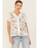 Image #1 - Johnny Was Women's Cooper Embroidered Short Sleeve Button-Down Blouse, White, hi-res
