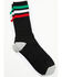 Cody James Men's Mexican Flag Stripe 2-pack Socks, Black, hi-res