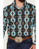 Image #3 - Rock & Roll Denim Men's Southwestern Print Stretch Long Sleeve Button Down Shirt, Teal, hi-res
