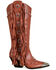 Image #2 - Azalea Wang Women's Pelagius Tall Fringe Western Boots - Round Toe, Red, hi-res