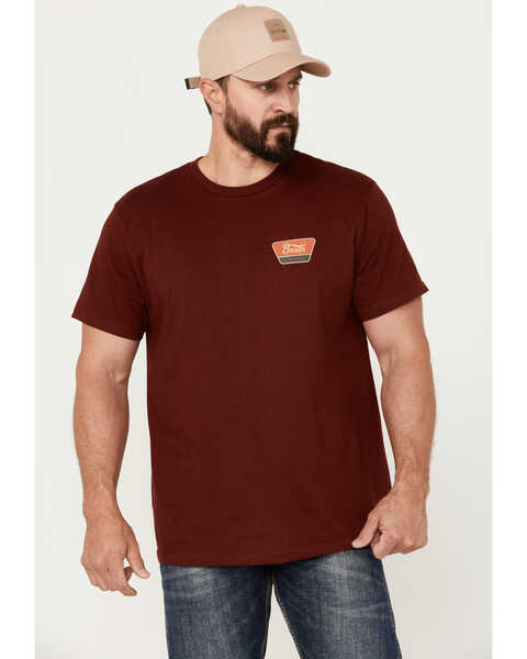 Brixton Men's Linwood Short Sleeve Standard Graphic T-Shirt, Rust Copper, hi-res