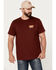 Image #1 - Brixton Men's Linwood Short Sleeve Standard Graphic T-Shirt, Rust Copper, hi-res