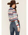 Roper Women's Southwestern Print Long Sleeve Pearl Snap Western Shirt, Multi, hi-res