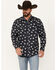 Image #1 - Moonshine Spirit Men's Fireworks Print Long Sleeve Snap Western Shirt, Blue, hi-res