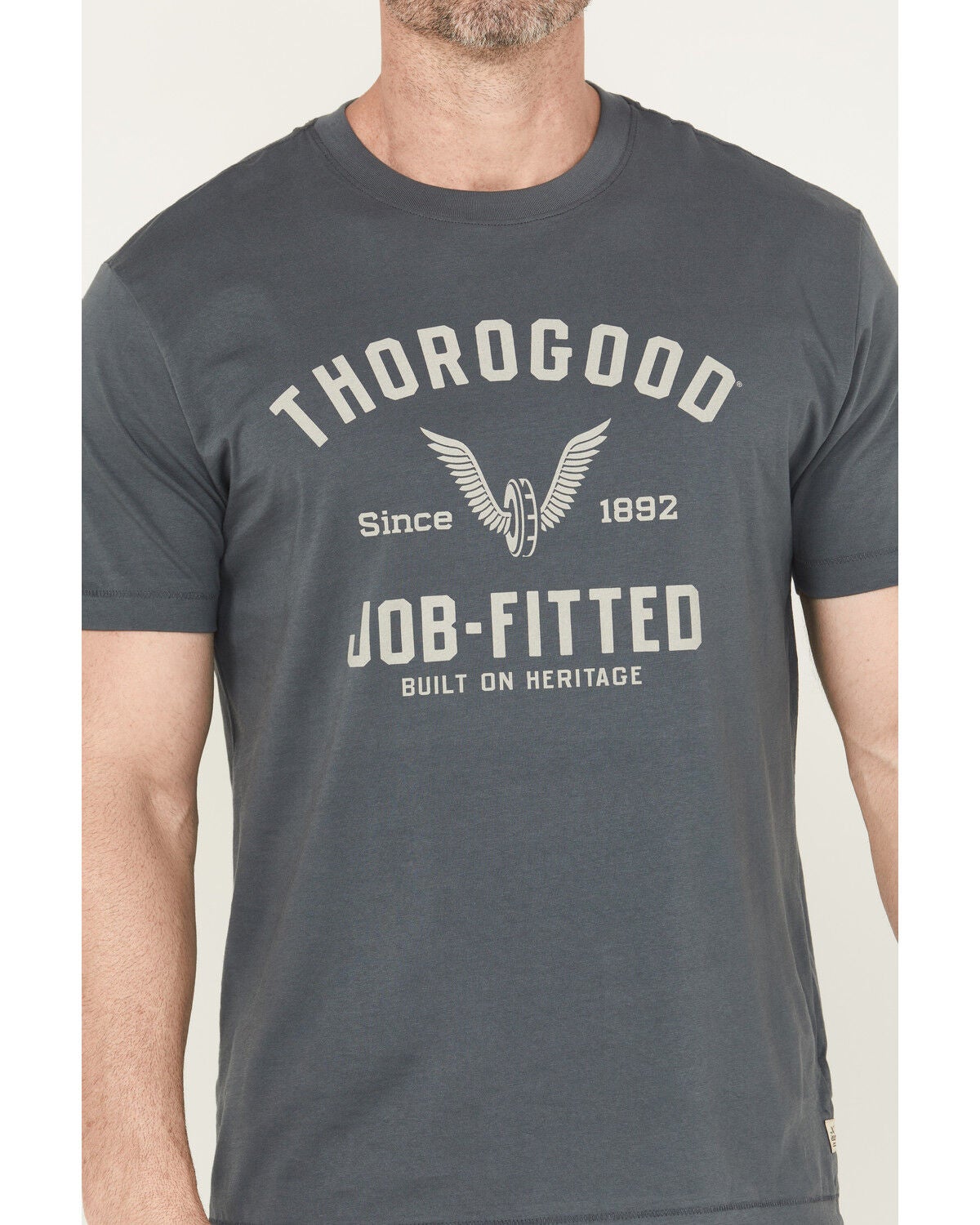 Image #3 - Thorogood Men's Favorite Short Sleeve Work T-Shirt, Blue, hi-res