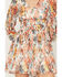 Image #3 - Shyanne Women's Floral Print Long Sleeve Mini Dress, Cream, hi-res