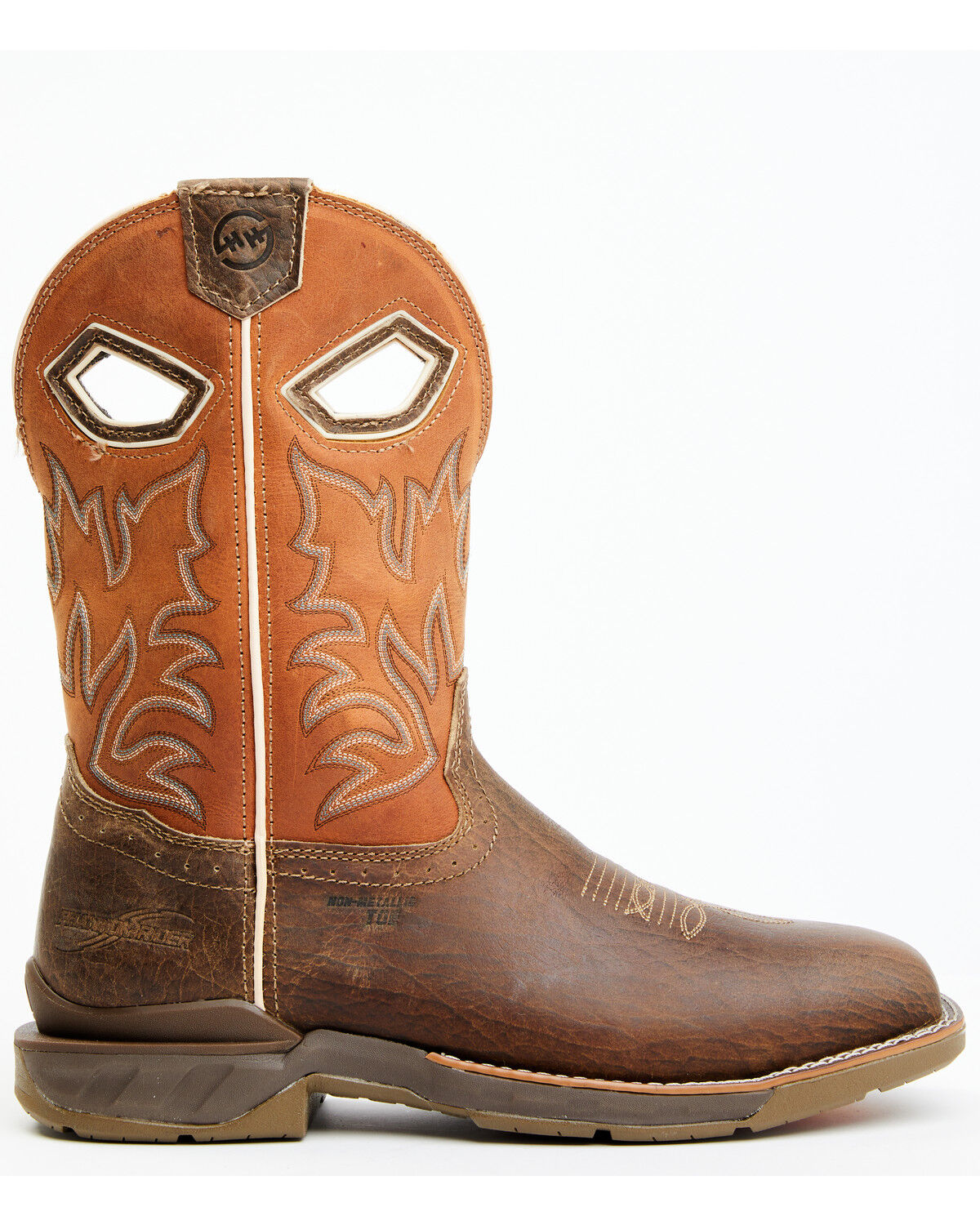 Image #2 - Double H Men's Requiem Pull On Work Roper Boots - Composite Toe, Brown, hi-res