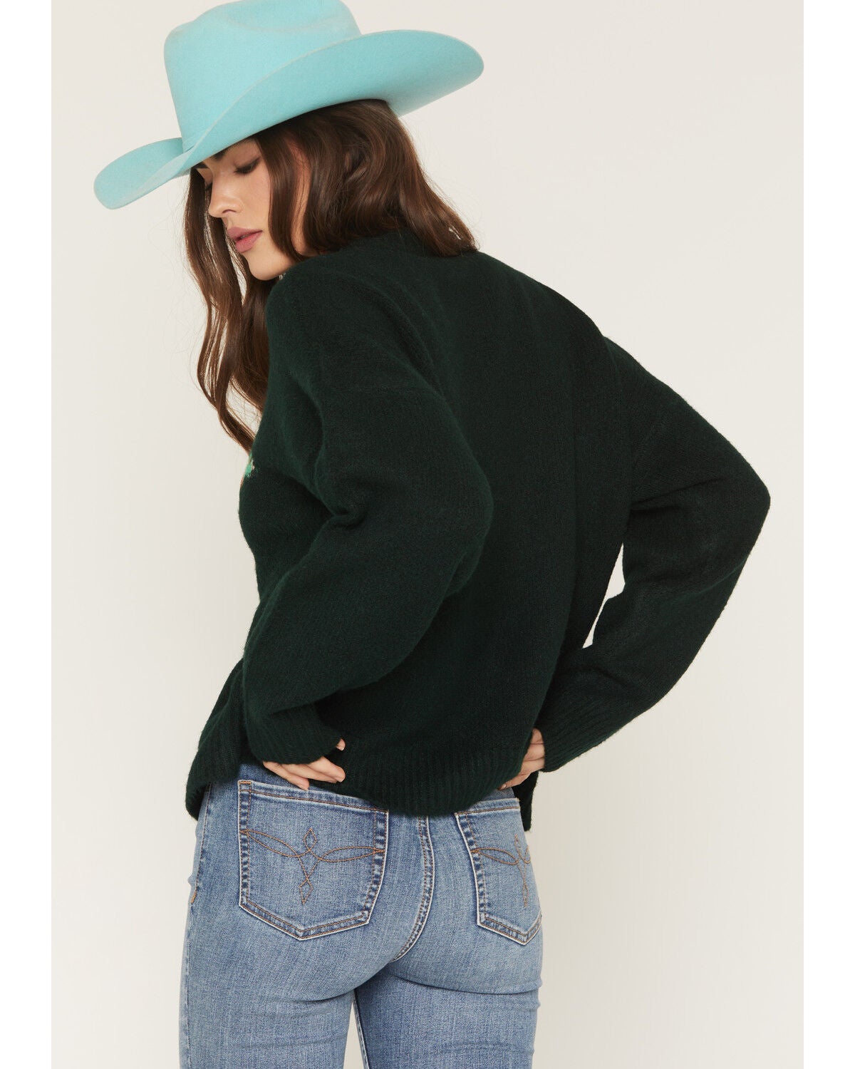 Image #4 - Bailey Rose Women's Duck Sweater, Green, hi-res