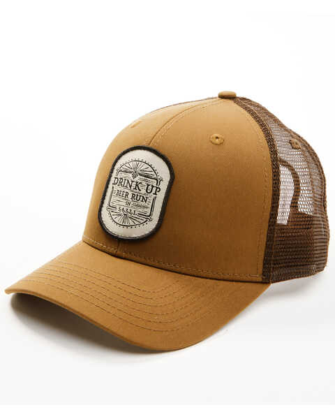 Image #1 - Brothers and Sons Men's Drink Up Beer Run Ball Cap, Tan, hi-res