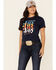 Grace & Truth Women's Joy Graphic Short Sleeve Tee , Navy, hi-res