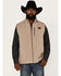 Image #1 - Cinch Men's Solid Concealed Carry Zip-Front Softshell Vest , Beige/khaki, hi-res