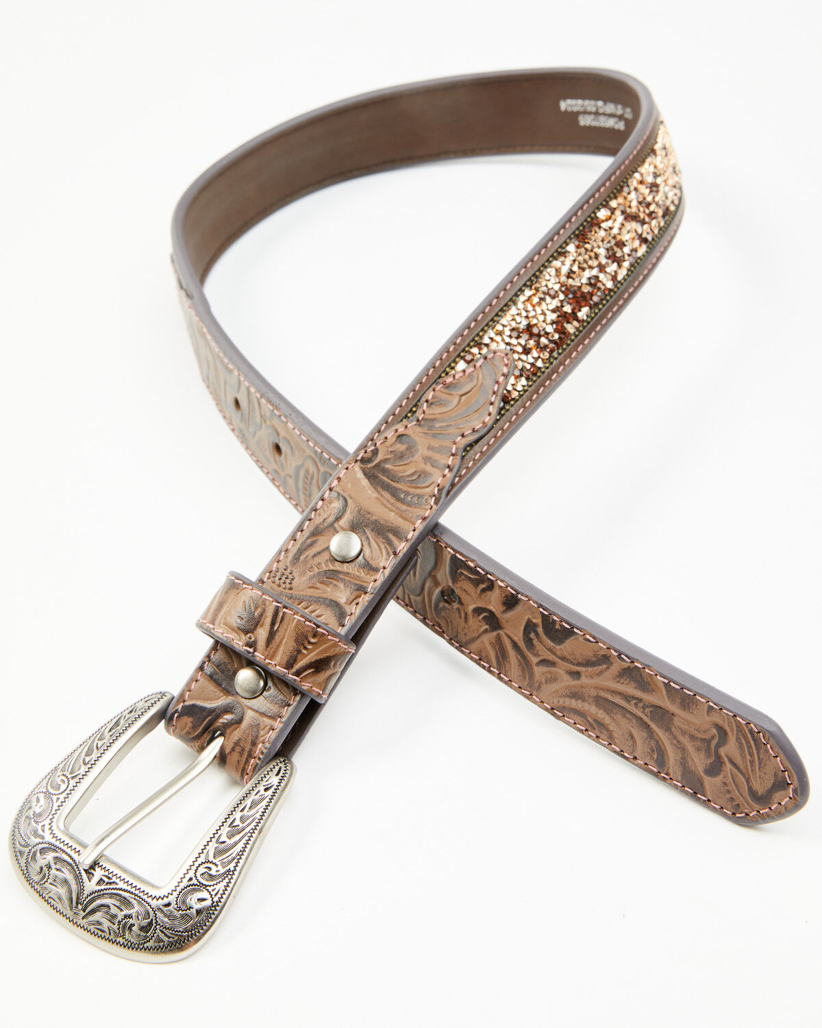 Image #2 - Shyanne Girls' Stone Strap Belt, Copper, hi-res