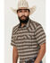 Image #2 - Cody James Men's Grit Plaid Print Short Sleeve Snap Western Shirt - Big, Brown, hi-res