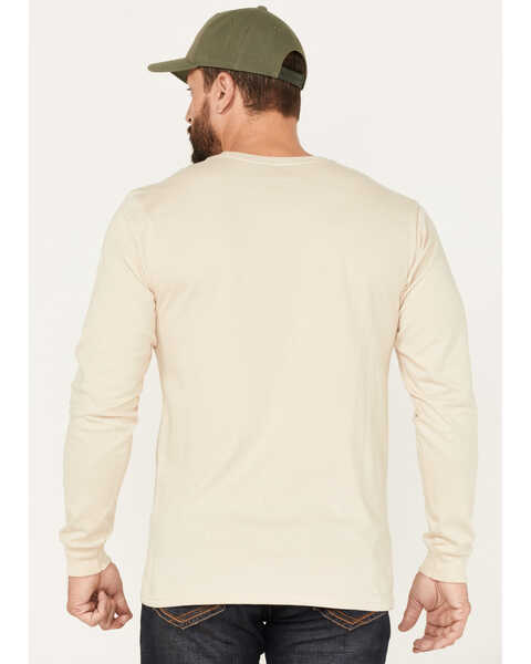Image #4 - Brixton Men's Bart Logo Graphic Long Sleeve T-Shirt, Cream, hi-res