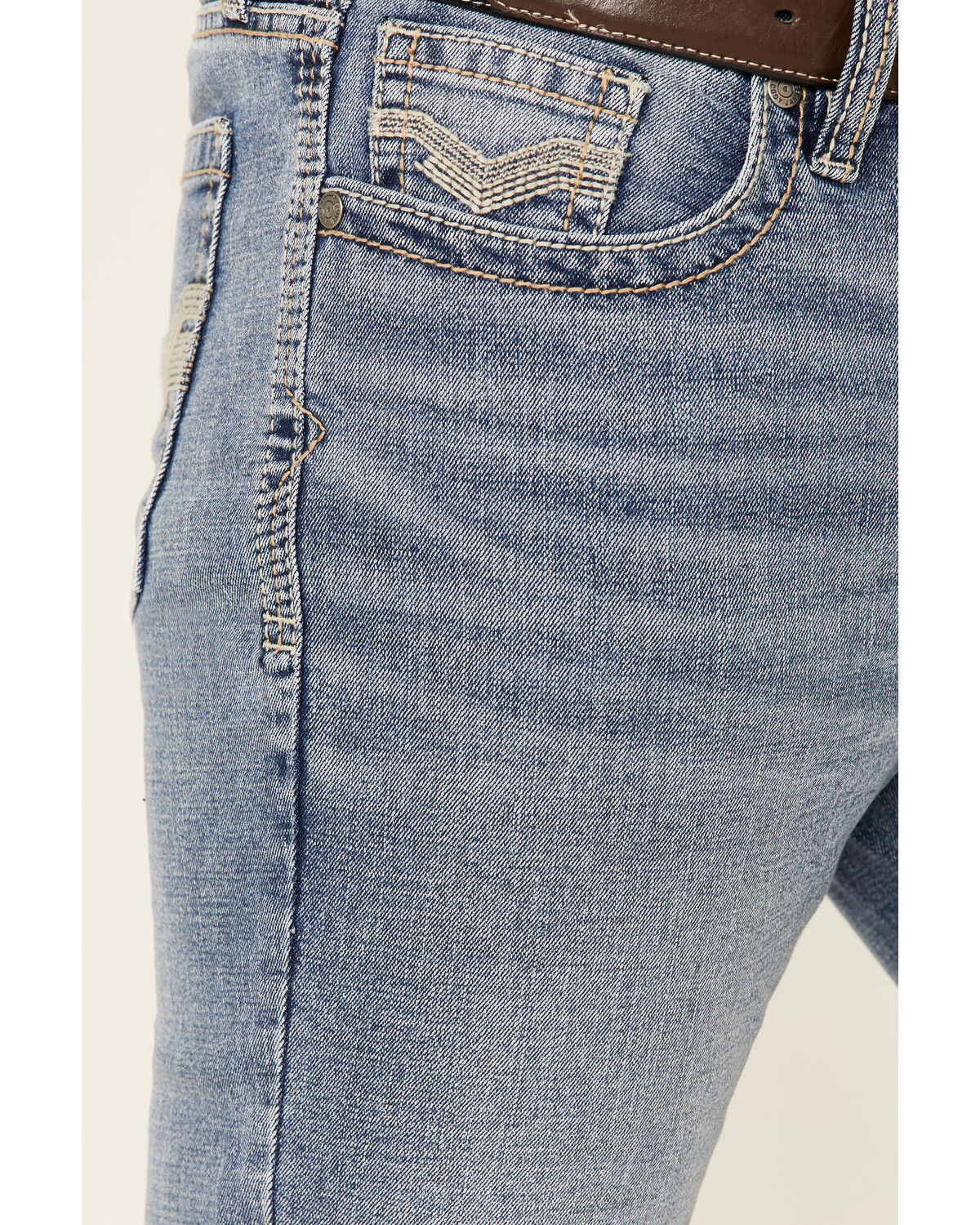 Image #3 - Cody James Men's Mustang Light Wash Stretch Slim Straight Jeans, Blue, hi-res