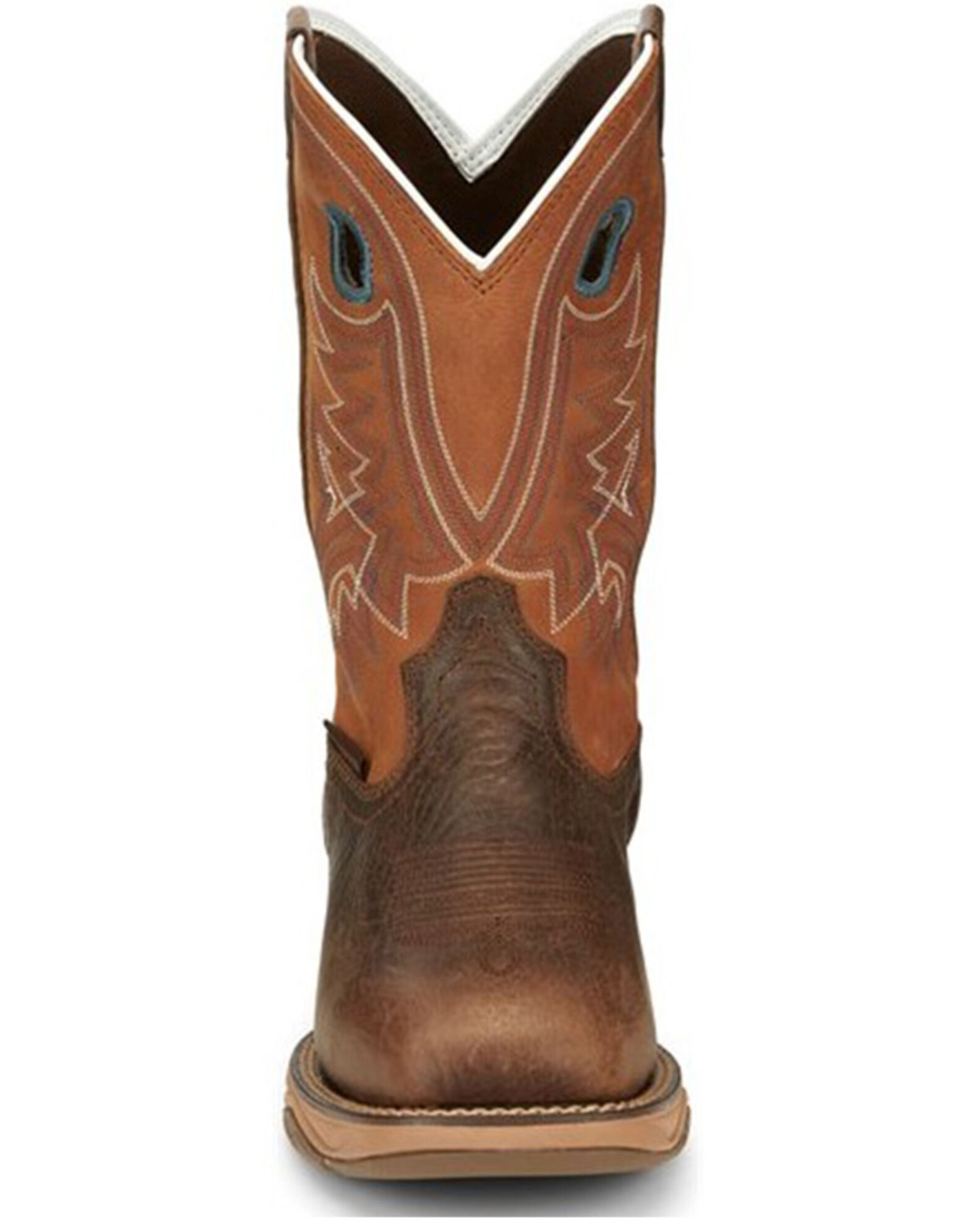 Image #4 - Tony Lama Men's Lopez Waterproof Western Work Boots - Steel Toe, Brown, hi-res