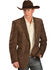 Image #2 - Circle S Men's Embroidered Micro-Suede Sportcoat, Chestnut, hi-res