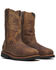 Image #1 - Thorogood Men's 11" Waterproof Wellington Work Boots - Soft Toe, Brown, hi-res