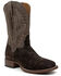 Image #1 - El Dorado Men's Hippo Chocolate Exotic Western Boot - Broad Square Toe, Chocolate, hi-res