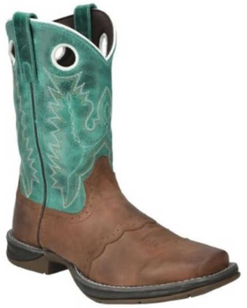 Image #1 - Smoky Mountain Women's Prairie Western Boots - Broad Square Toe , Turquoise, hi-res