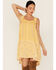 Miss Me Women's Embroidered Southwestern Floral Print Mini Dress, Mustard, hi-res