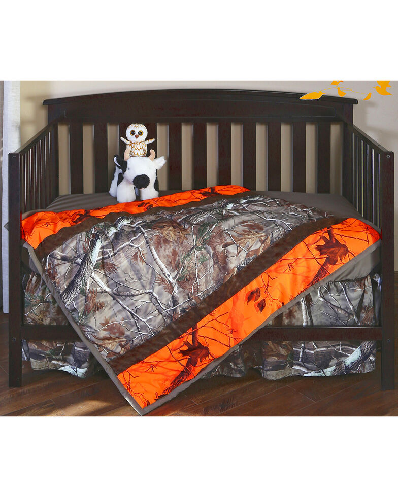 Carstens Realtree AP & AP Blaze Camo Crib Set - 3 Piece , Orange, hi-res