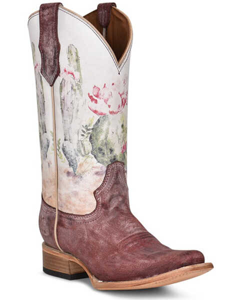 Image #1 - Corral Women's Desert Stamp Western Boots - Square Toe, , hi-res