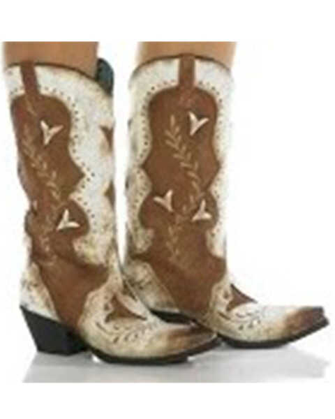 Image #1 - Corral Women's Embroidered Cutout Studded Cowhide Leather Western Boots - Snip Toe , , hi-res