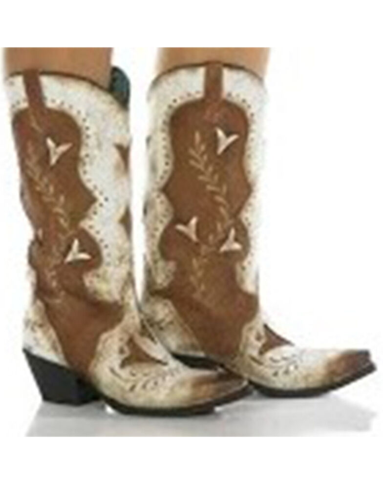 Corral Women's Embroidered Cutout Studded Cowhide Leather Western Boots - Snip Toe , Brown, hi-res