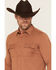 Image #2 - Cody James Men's Westley Solid Long Sleeve Button-Down Stretch Western Shirt, Bark, hi-res