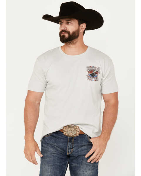 Image #1 - Cowboy Hardware Men's There's Tough Short Sleeve Graphic T-Shirt, Light Grey, hi-res