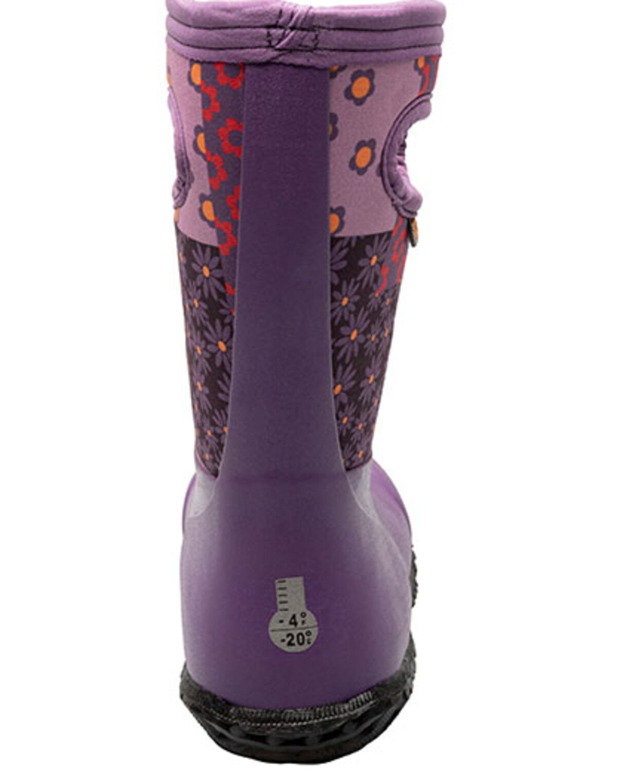 Image #5 - Bogs Girls' York Patchwork Floral Rain Boots - Round Toe, Purple, hi-res