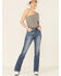 Rock & Roll Denim Women's Medium Wash Stretch High Rise Bootcut Jeans , Medium Blue, hi-res