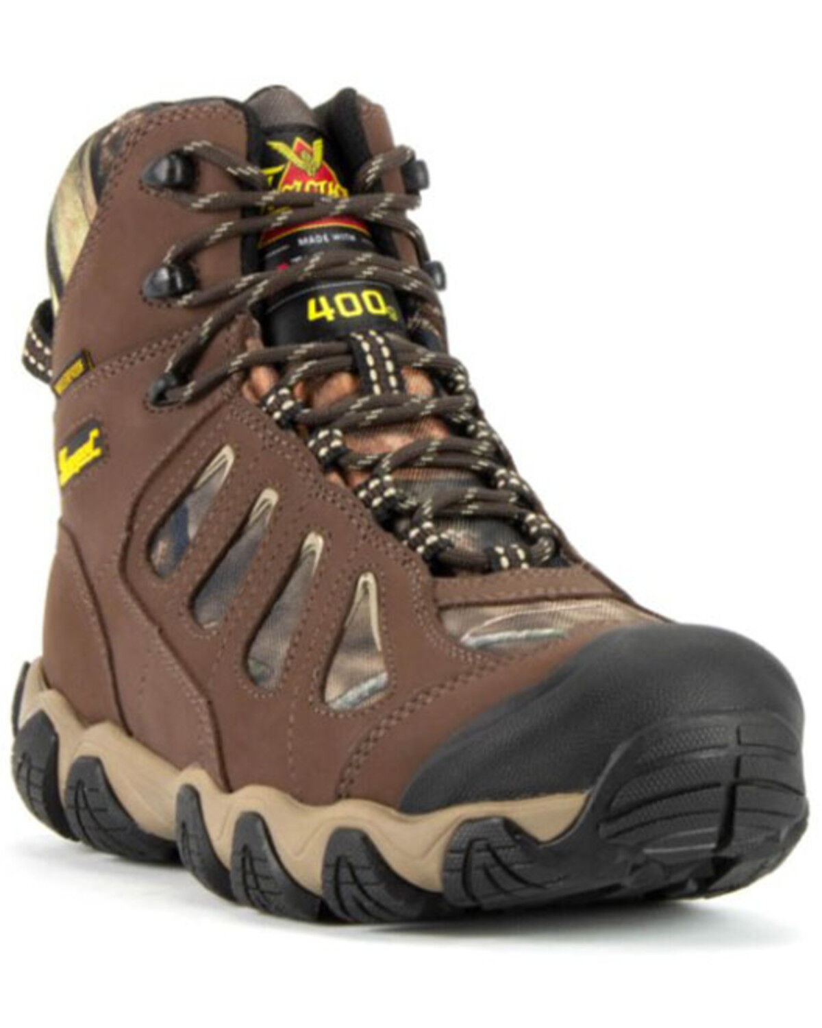 Image #1 - Thorogood Men's 6" Crosstrex Waterproof Work Boots - Soft Toe, Camouflage, hi-res