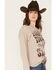 Image #2 - Ariat Women's Saloon Graphic Long Sleeve Tee, Oatmeal, hi-res
