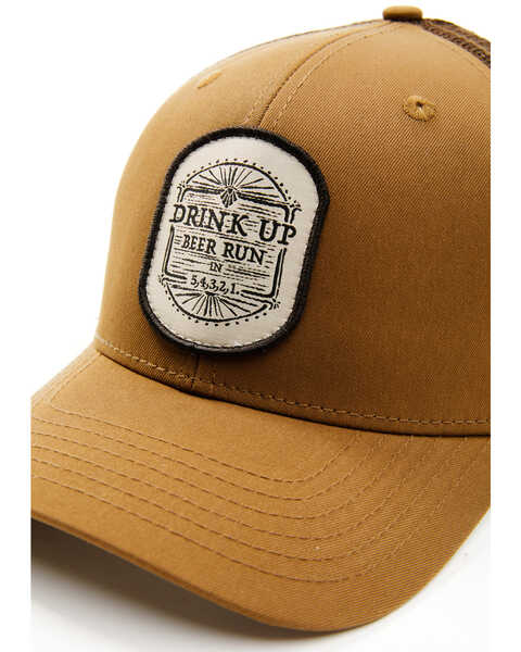 Image #2 - Brothers and Sons Men's Drink Up Beer Run Ball Cap, Tan, hi-res