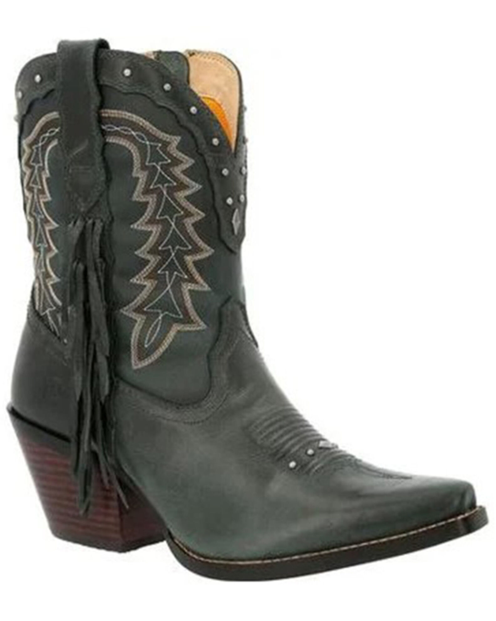 Image #1 - Durango Women's Green Crush Fashion Booties - Snip Toe, Dark Green, hi-res