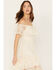 Shyanne Women's Off-Shoulder Tiered Lace Dress, Cream, hi-res