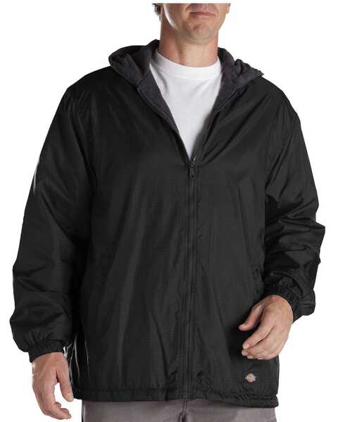 Dickies Fleece Lined Hooded Jacket - Big & Tall, Black, hi-res