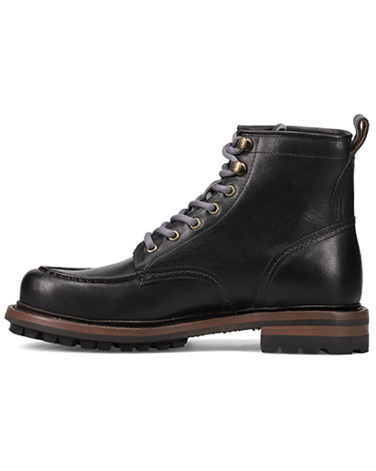 Image #3 - Frye Men's Hudson Lace-Up Work Boots - Round Toe, Black, hi-res