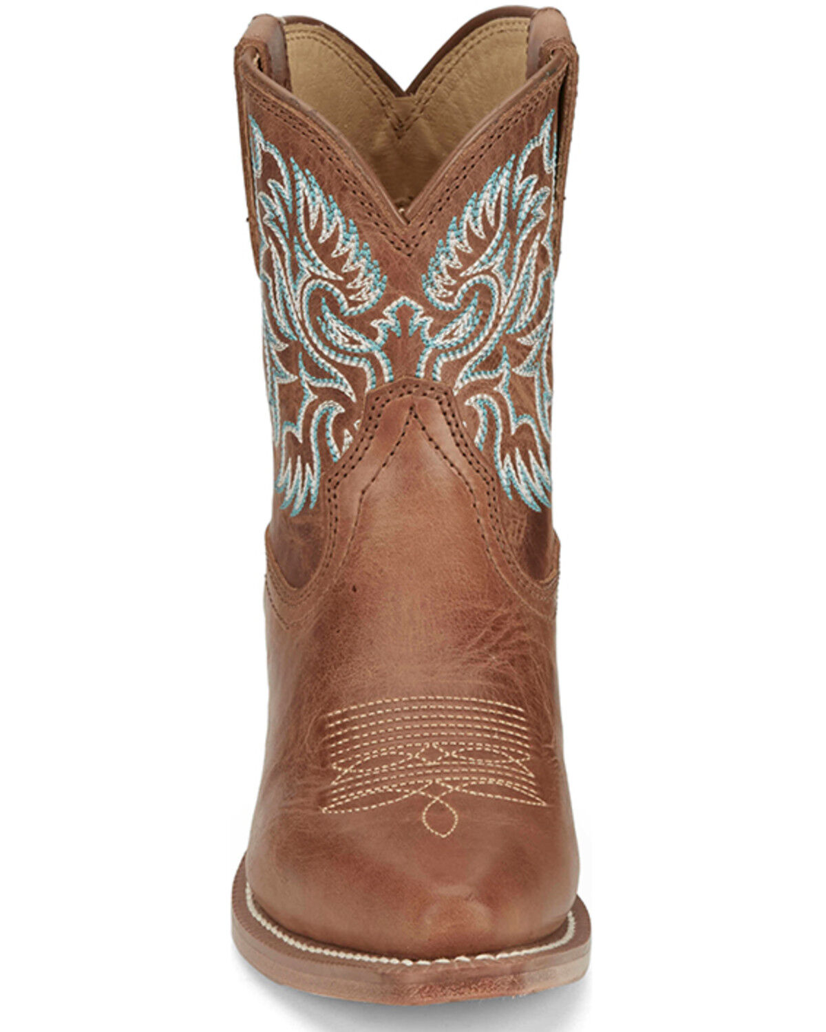 Image #4 - Justin Women's Isabella Barnwood Western Booties - Snip Toe, Brown, hi-res