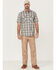 Image #2 - Carhartt Men's Rugged Flex® Steel Plaid Print Relaxed Short Sleeve Snap Western Shirt, Steel, hi-res