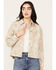 Free People Women's Floral Printed Denim Jacket, Ivory, hi-res