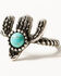 Image #5 - Shyanne Women's 5-piece Silver & Turquoise Floral Cactus Arrow Ring Set, Silver, hi-res