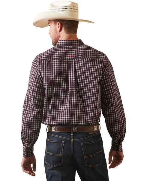Image #3 - Ariat Men's Pro Series Immanuel Plaid Print Fitted Long Sleeve Button-Down Western Shirt , Black, hi-res