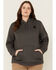 Image #1 - Carhartt Women's Relaxed Fit Midweight Logo Hooded Work Sweatshirt - Plus, Black, hi-res