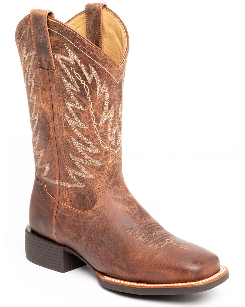 Rank 45 Women's The Sure Thing Xero Gravity Western Boots - Broad Square Toe, Tan, hi-res